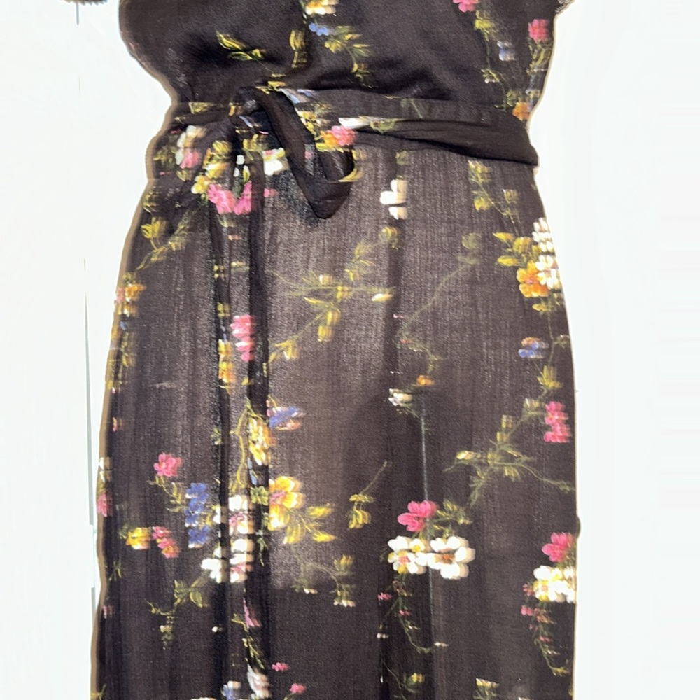 NWT Urban Outfitters UO Marie Prairie Wrap Jumpsuit Floral Print Size 10 - Picture 8 of 16
